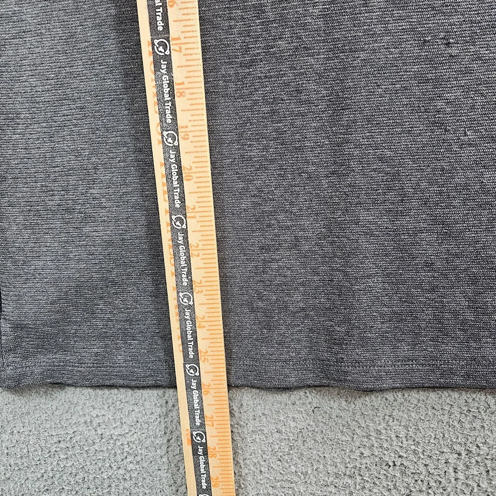 Calvin Klein Sweater Men‎ Large Snap Button Mock Neck Gray